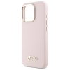 Guess GUHCP16LSMBSLP iPhone 16 Pro 6.3  różowy/pink hardcase Silicone Script Metal Logo & Frame
